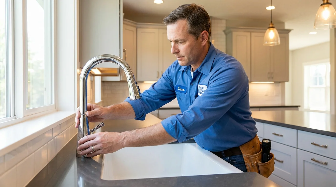 Kitchen faucet installation by Johns Plumbing LLC in Niagara Falls